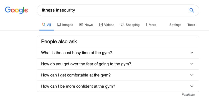fitness insecurity