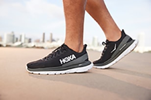 Hoka Mach 4 in Black/Dark Shadow color